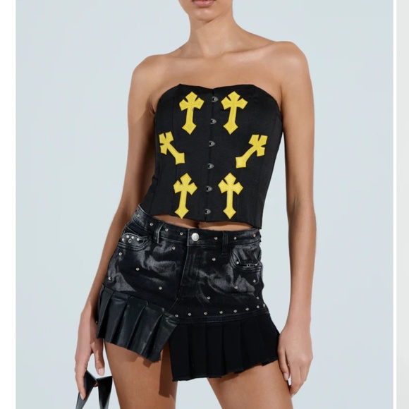 AKIRA JAYLIN CROSSED CORSET Size LL - Picture 1 of 1